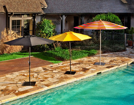 Pool furniture umbrellas